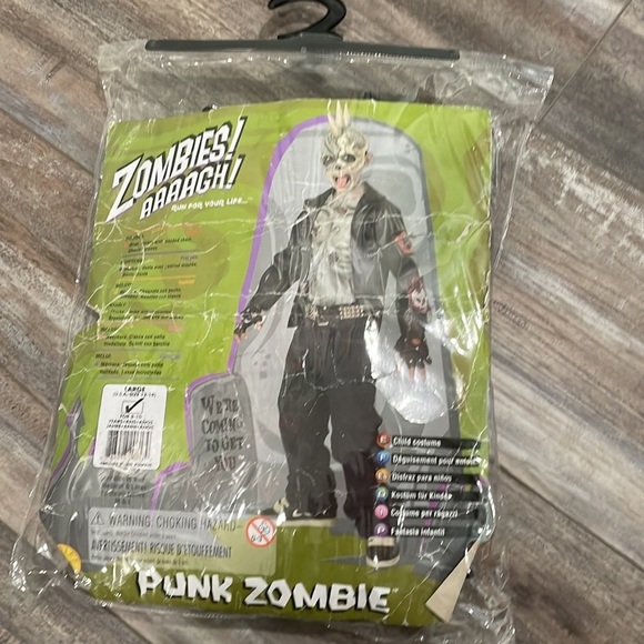 Punk Zombie Child Large Costume - Picture 2 of 6